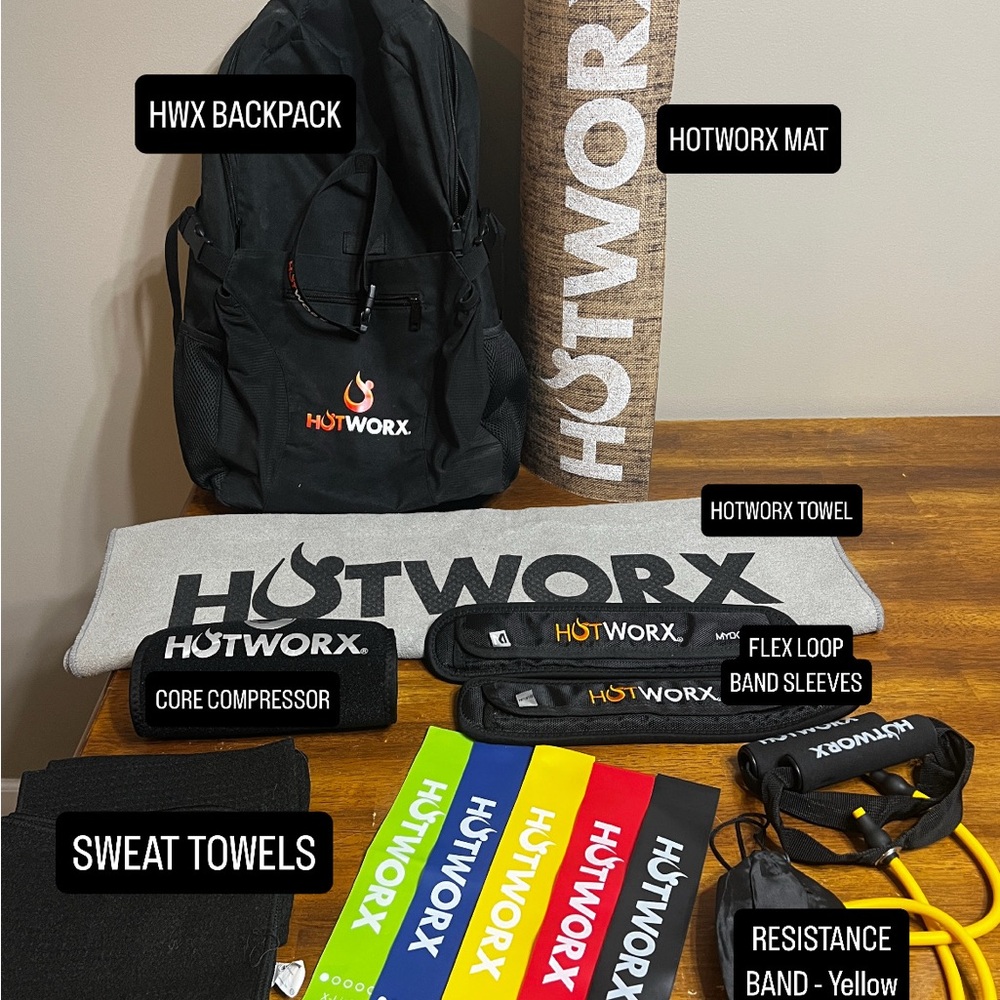 HOTWORX Mat/Towel with Backpack & Accessories